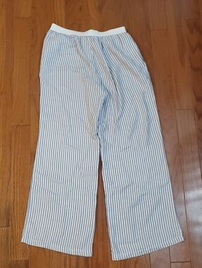 Sincerely Jules Blue & White Striped Wide Leg Pants size Small